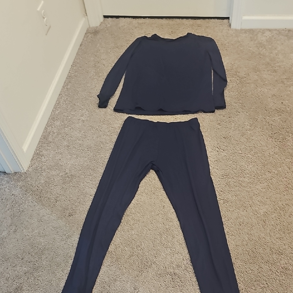 Women's Navy Blue Pants & Top Set